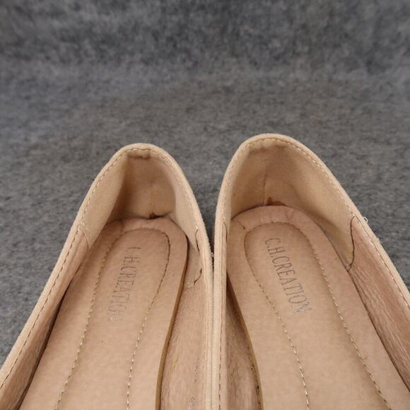 CH Creation Shoes Womens 40 Flats Loafer Slip On Fashion Classic Cap Toe Career - Picture 14 of 14
